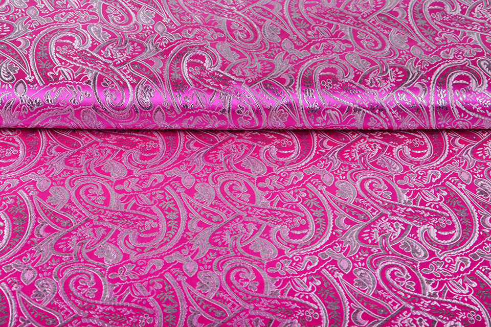 Brokaat Sihir Swirl Fuchsia