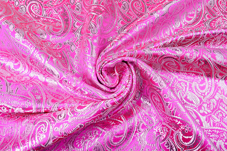 Brokaat Sihir Swirl Fuchsia