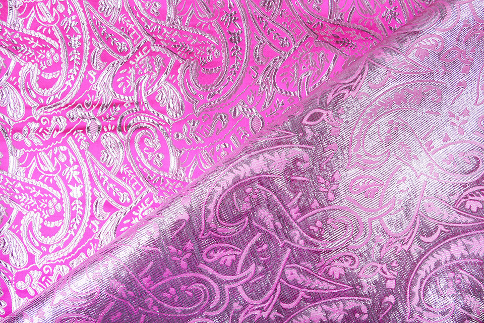 Brokaat Sihir Swirl Fuchsia