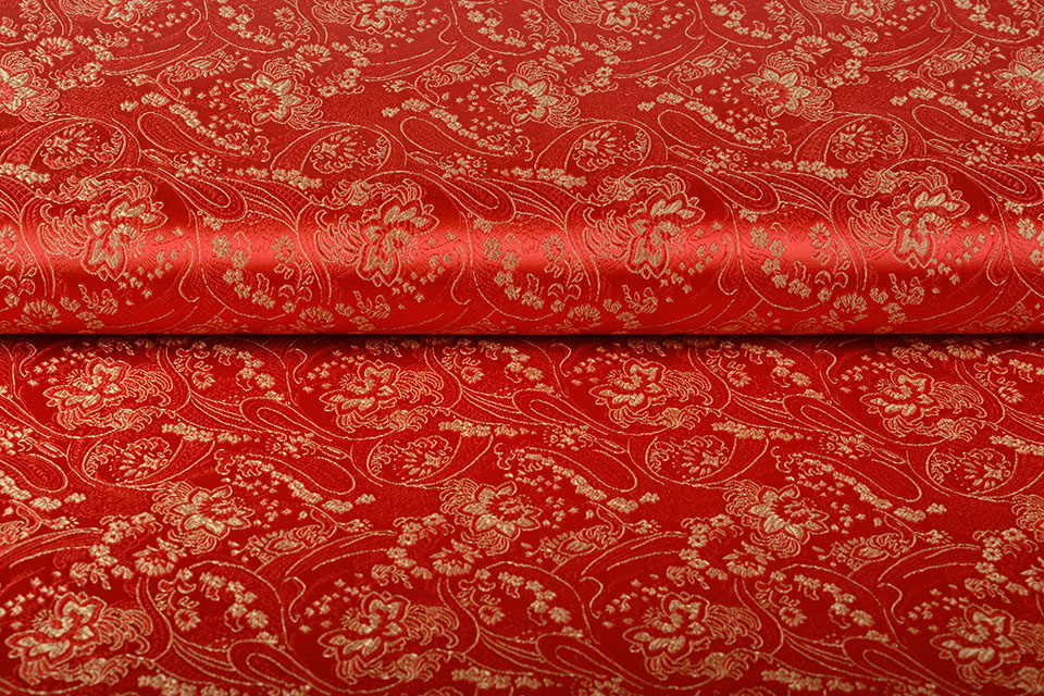 Brocade Hindiga Flower Red