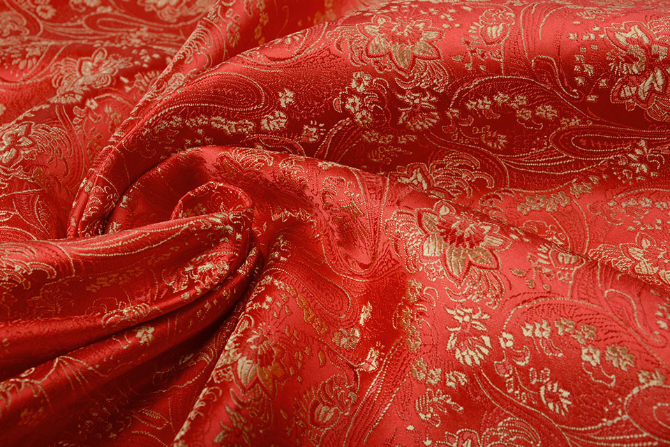 Brocade Hindiga Flower Red