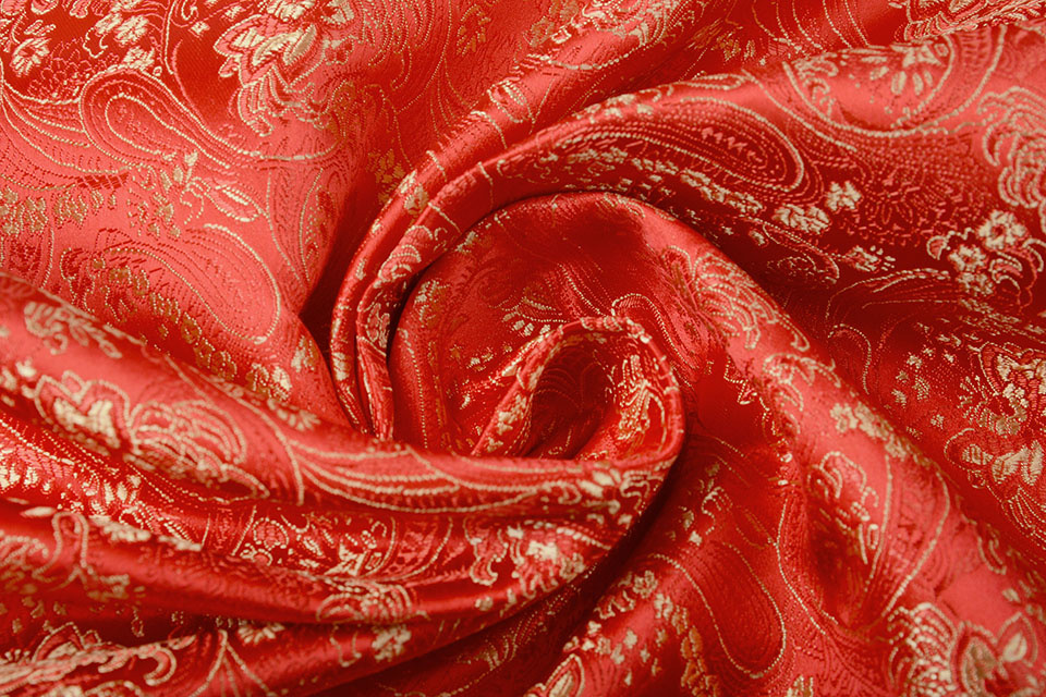 Brocade Hindiga Flower Red