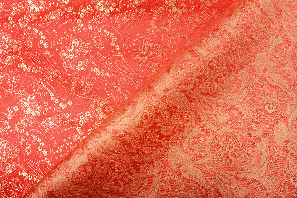 Brocade Hindiga Flower Red