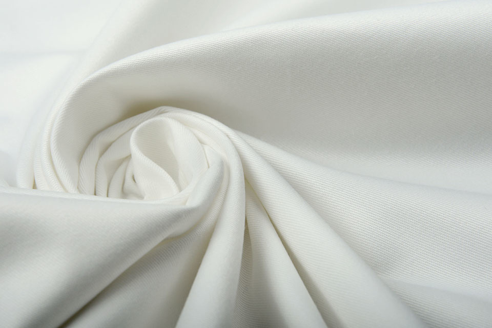 100% Keperkatoen Off White