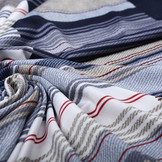 Lycra Jersey Stripes Blue White