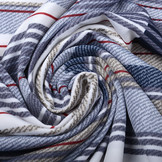 Lycra Tricot Strepen Blauw Wit