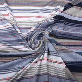 Lycra Tricot Strepen Blauw Wit