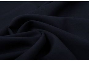 Wollstoff Viskose Kammgarn Marineblau