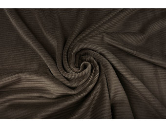 Baumwolle Trikot Cordstoff Breit Dunkelbraun