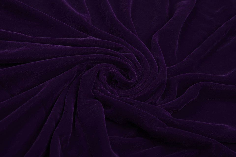 Deep Purple Stretch velvet #268 - Fabrics In Motion