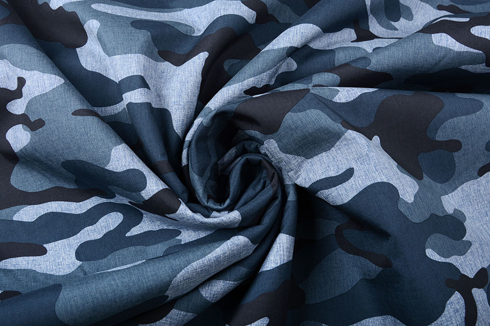 Soft Shell Bedrukt Camouflage Blauw