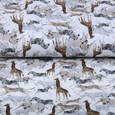100% Digital Cotton African Animals
