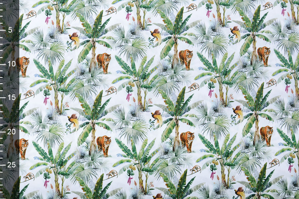 100% Digital Cotton Jungle Tiger