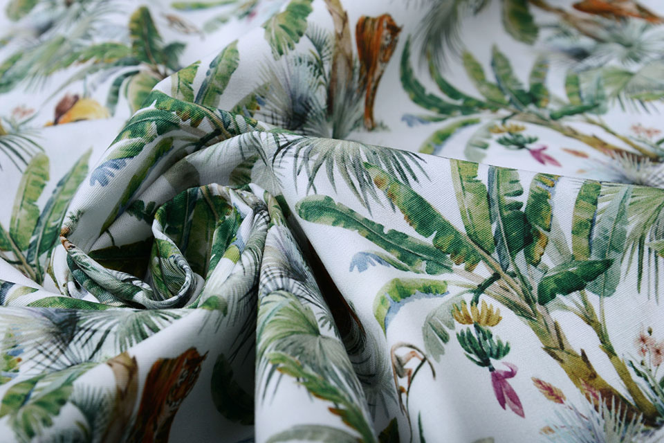 100% Digital Cotton Jungle Tiger
