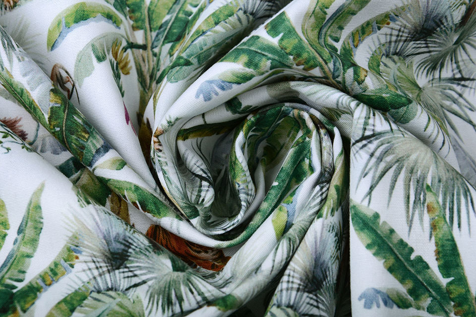 100% Digital Cotton Jungle Tiger