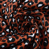 100% Katoen Panterprint Rood Brique