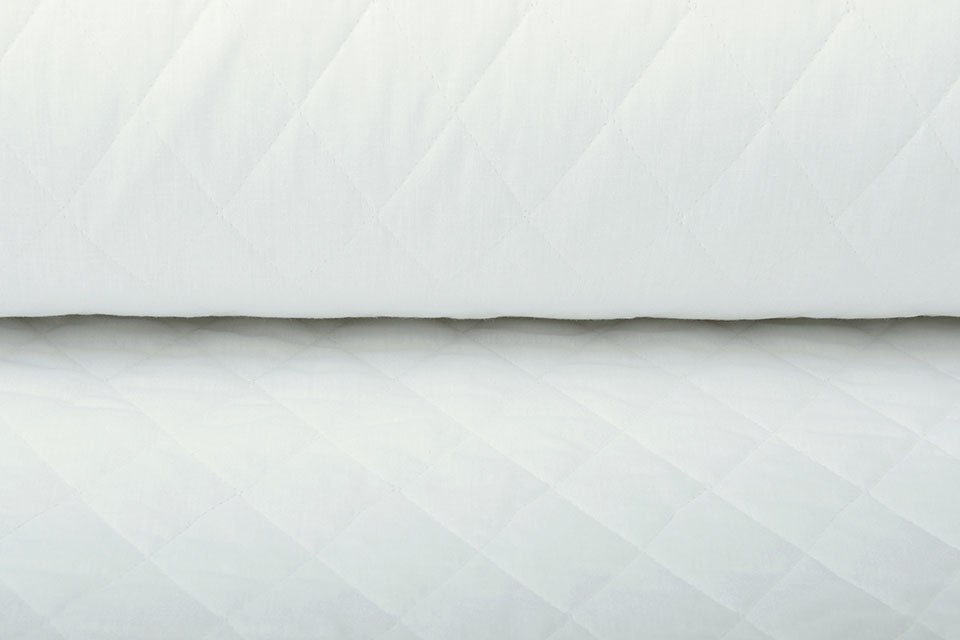 Gewatteerde Poplin Off-White