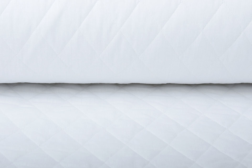 Quilted Poplin White
