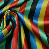 Poly Satin Clown Stripes