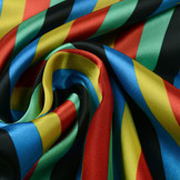 Poly Satin Clown Stripes