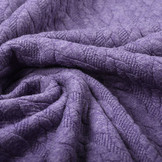 Gebreide Kabel Stof Tricot Donker Lila