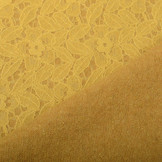 Lined Wool Lace Flower Petals Ocher