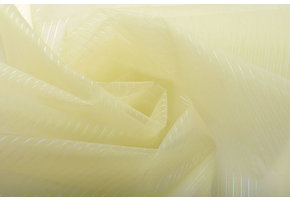 Organza Printed Stripes Light Gold