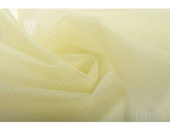 Organza Bedruckt Streifen Hellgold