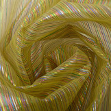 Organza Bedrukt Glitter Strepen Multi