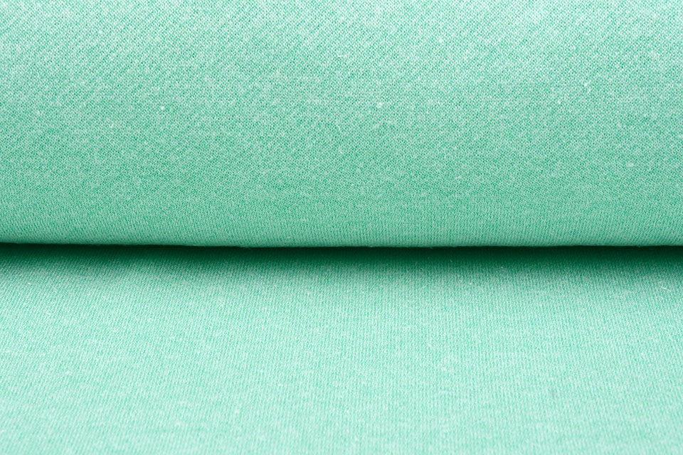 French Terry Sweatshirt Stof Mint Groen Melange