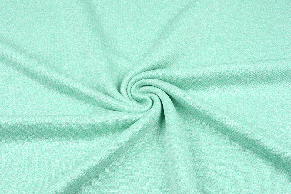 French Terry Sweatshirt Stof Mint Groen Melange