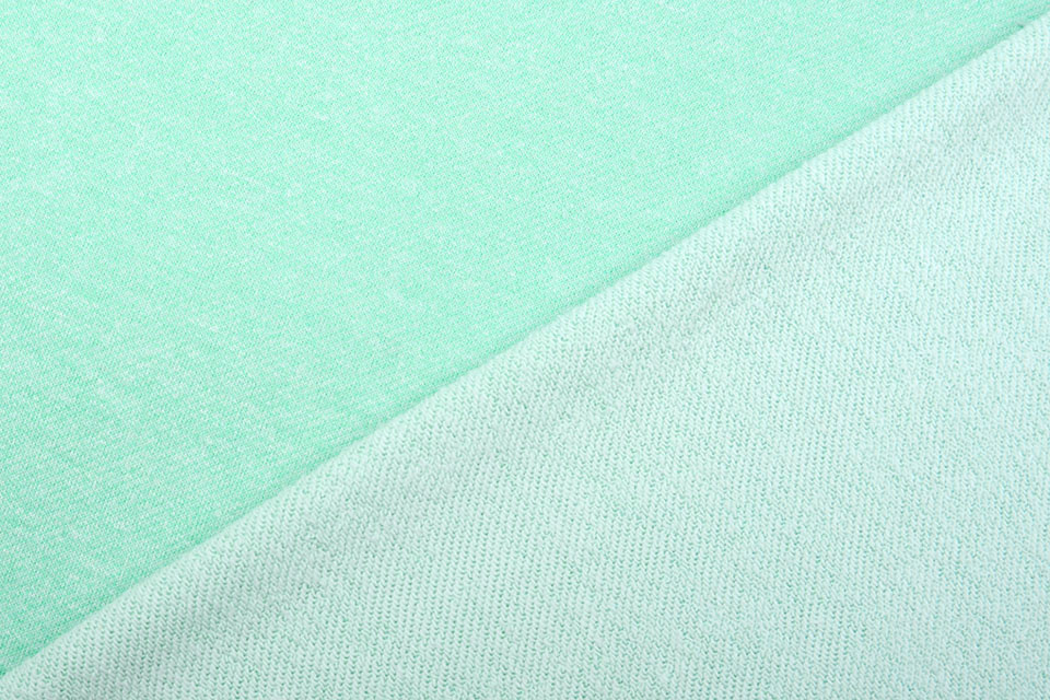 French Terry Sweatshirt Stof Mint Groen Melange