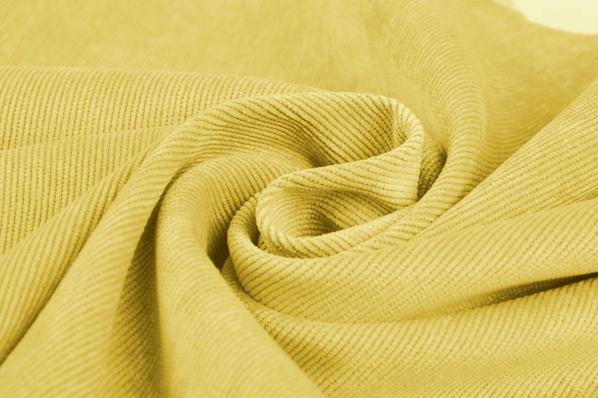 Rib Fabric 16 W Corduroy Yellow