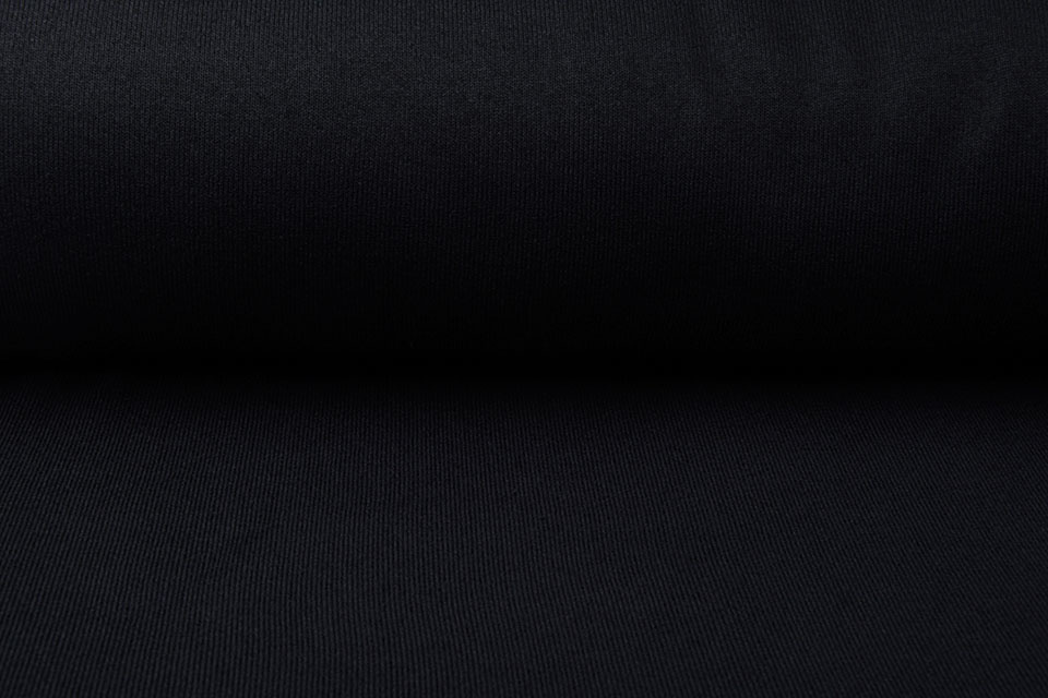 Gebreide Fleece Uni Zwart