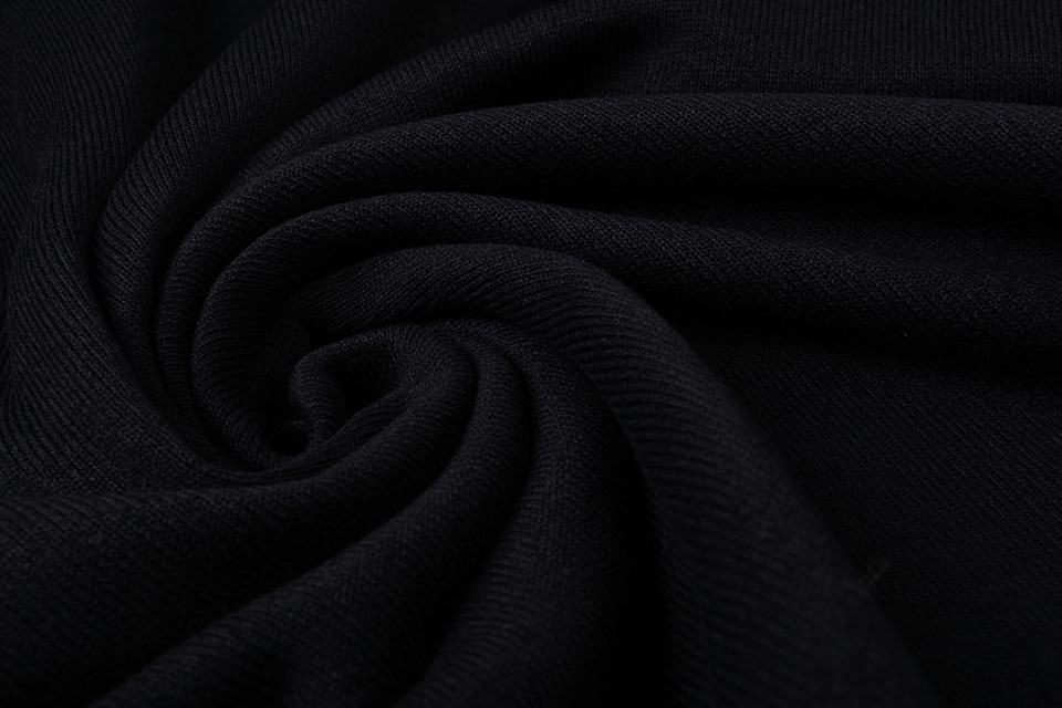 Gebreide Fleece Uni Zwart