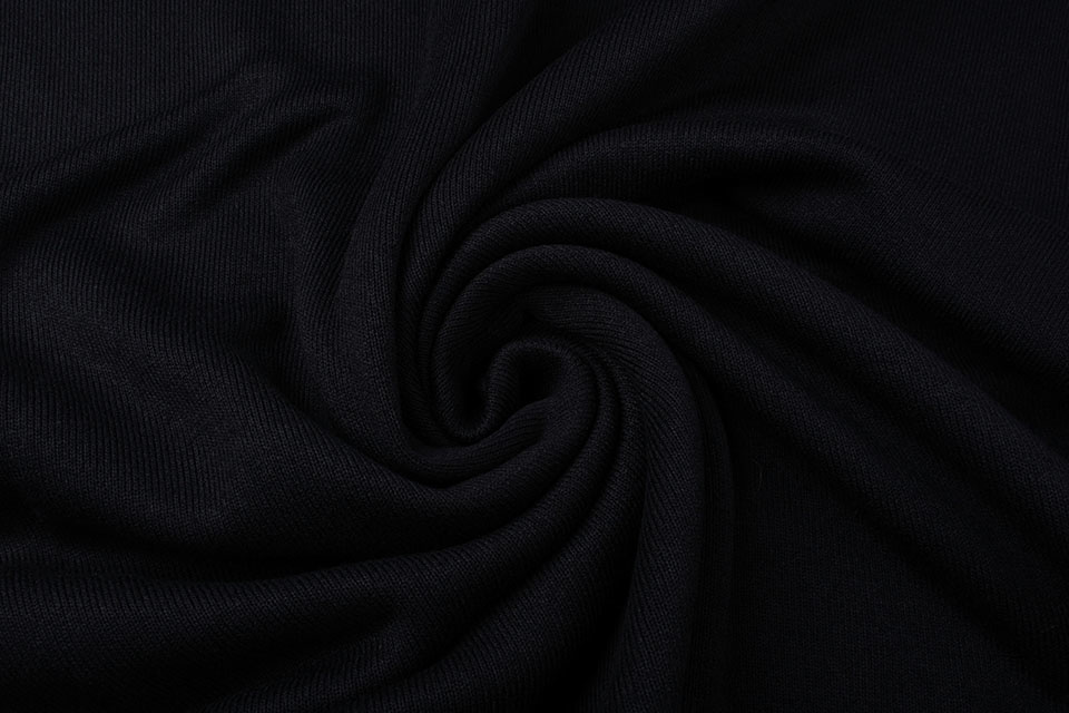 Gebreide Fleece Uni Zwart