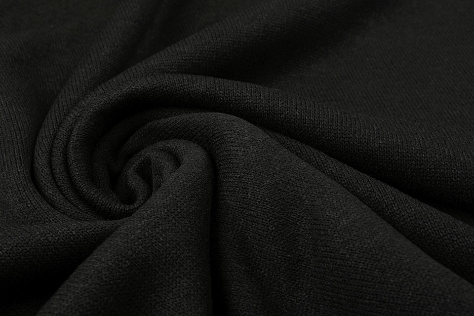 Strickfleece Uni Dunkelgrau