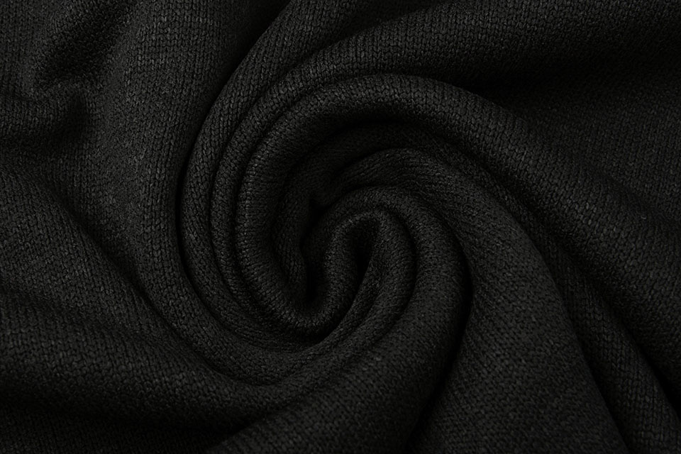 Strickfleece Uni Dunkelgrau