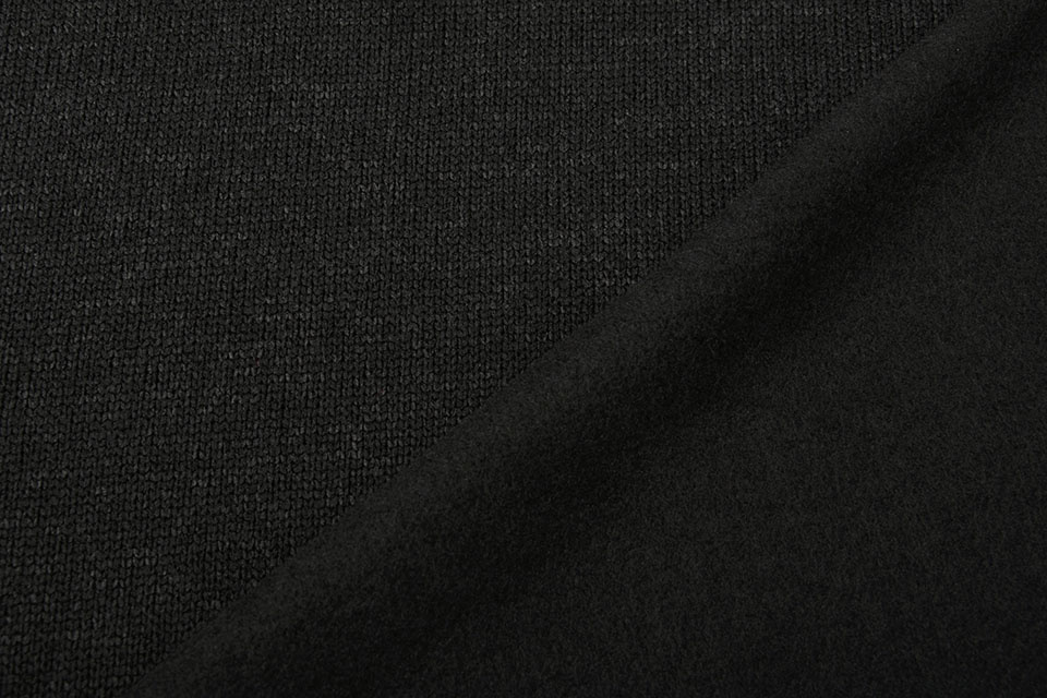 Strickfleece Uni Dunkelgrau