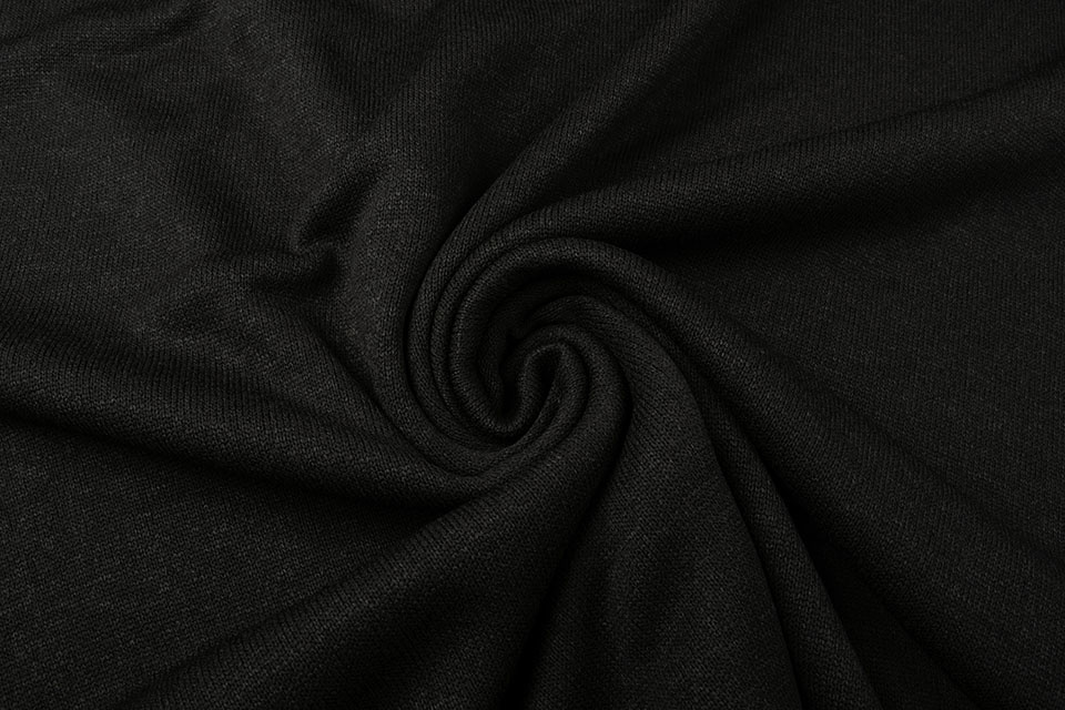 Strickfleece Uni Dunkelgrau