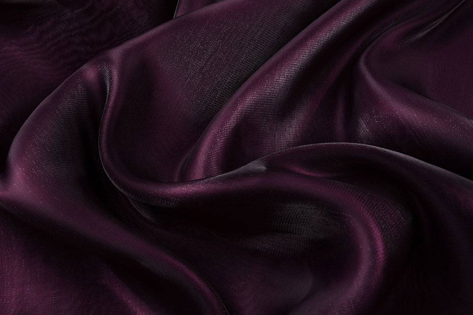 Korean Silk Aubergine - YES Fabrics