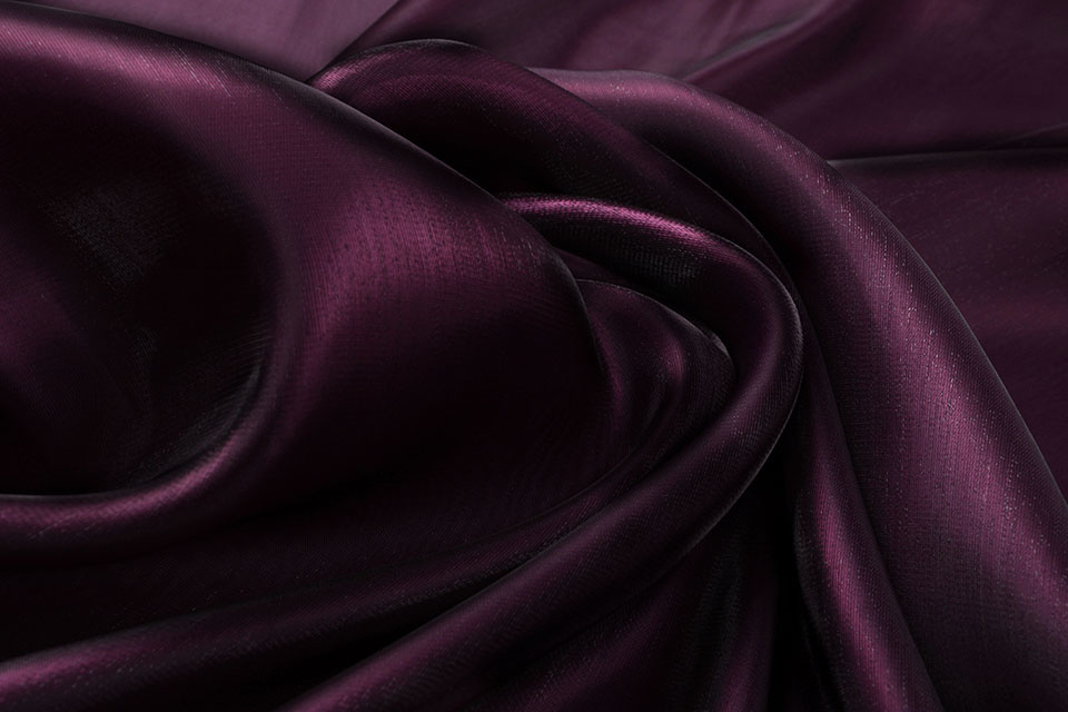 Korean Silk Aubergine - YES Fabrics