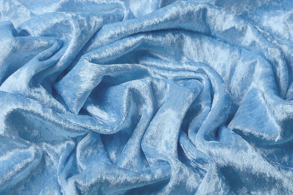 Velours de Panne Licht Aqua