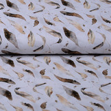 100% Digital Cotton Autumn Leaf