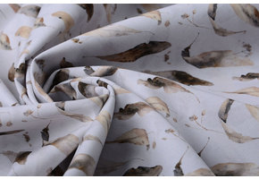 100% Digital Cotton Autumn Leaf