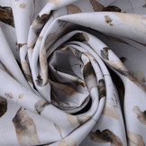 100% Digital Cotton Autumn Leaf