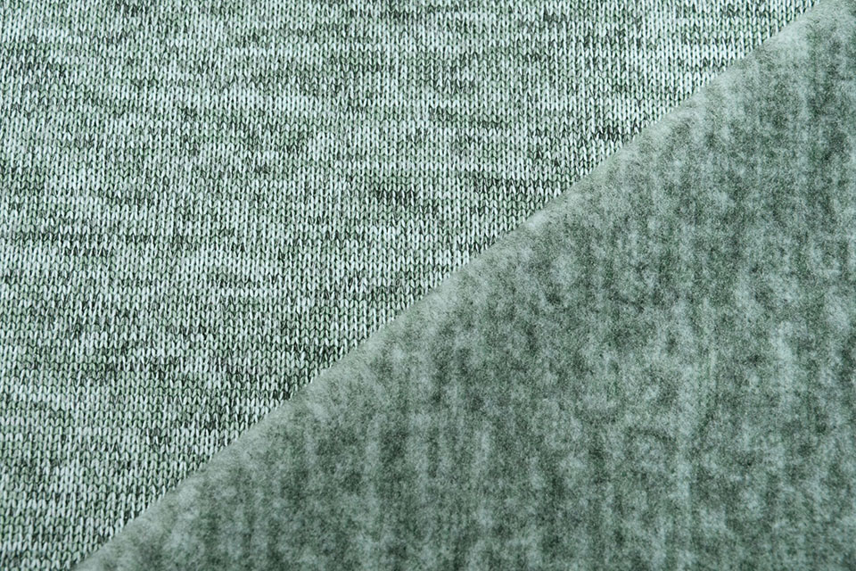 Strickfleece 3-Tone Altgrün