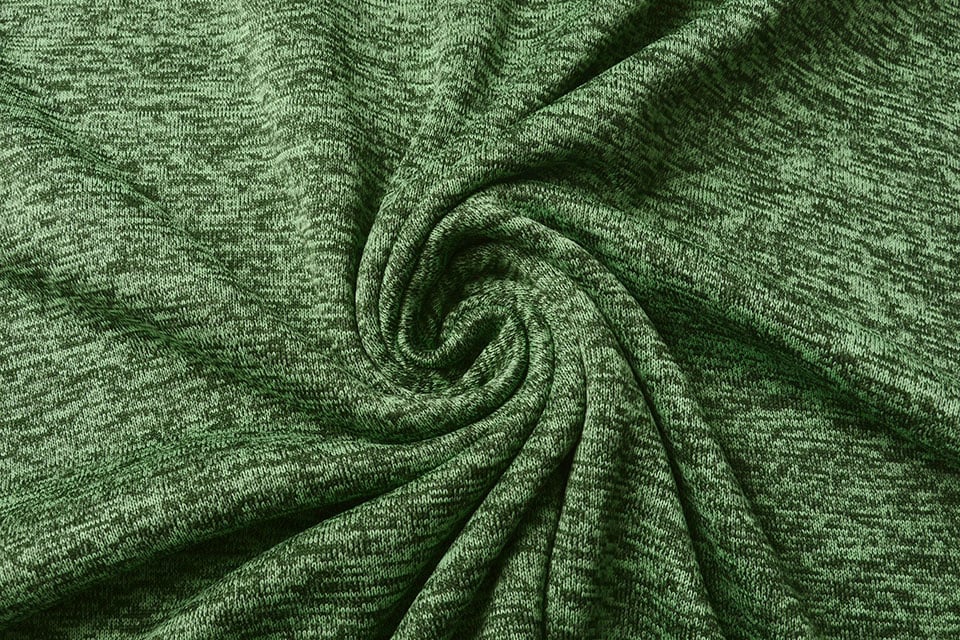 Gebreide Fleece 3-Tone Grasgroen - YES Fabrics