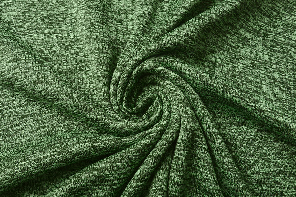 Knitted Fleece 3-Tone Grass Green - YES Fabrics