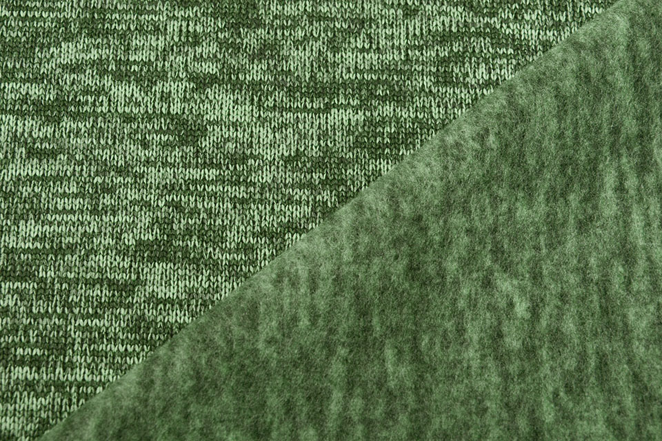 Gebreide Fleece 3-Tone Grasgroen